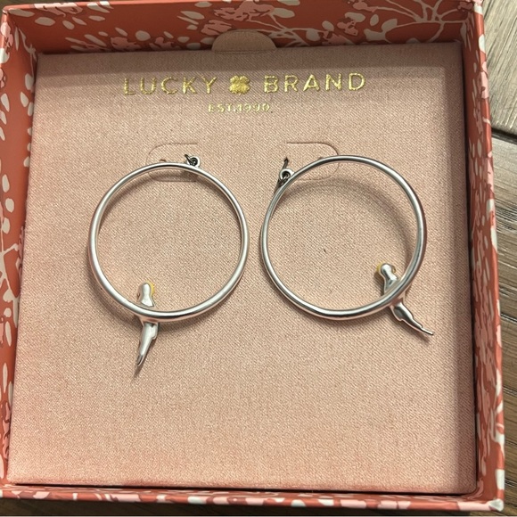 Lucky Brand parrot Hoop Earrings - Picture 4 of 5